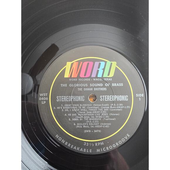 Ohman Bros - The Glorious Sound of Brass Word Records - Waco Texas WST 8406 LP - Picture 5 of 8